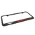 Ford Mustang Red Script Name License Plate Frame (Black) - Custom Werks