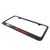 Ford Mustang Red Script Name License Plate Frame (Black) - Custom Werks